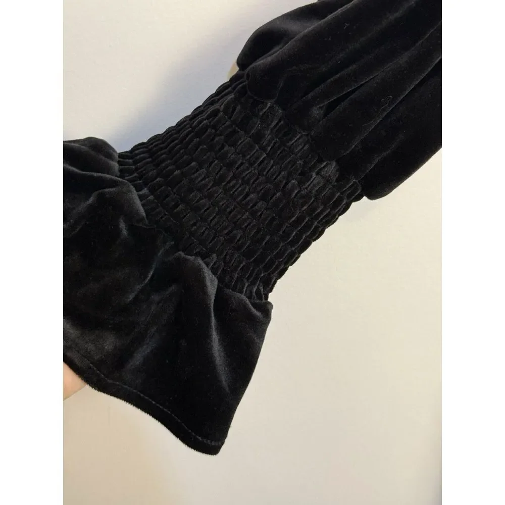 Pomander Place Tuckernuck Velvet Tiered Dress 3x Black Date Night Holiday Party - Picture 4 of 7